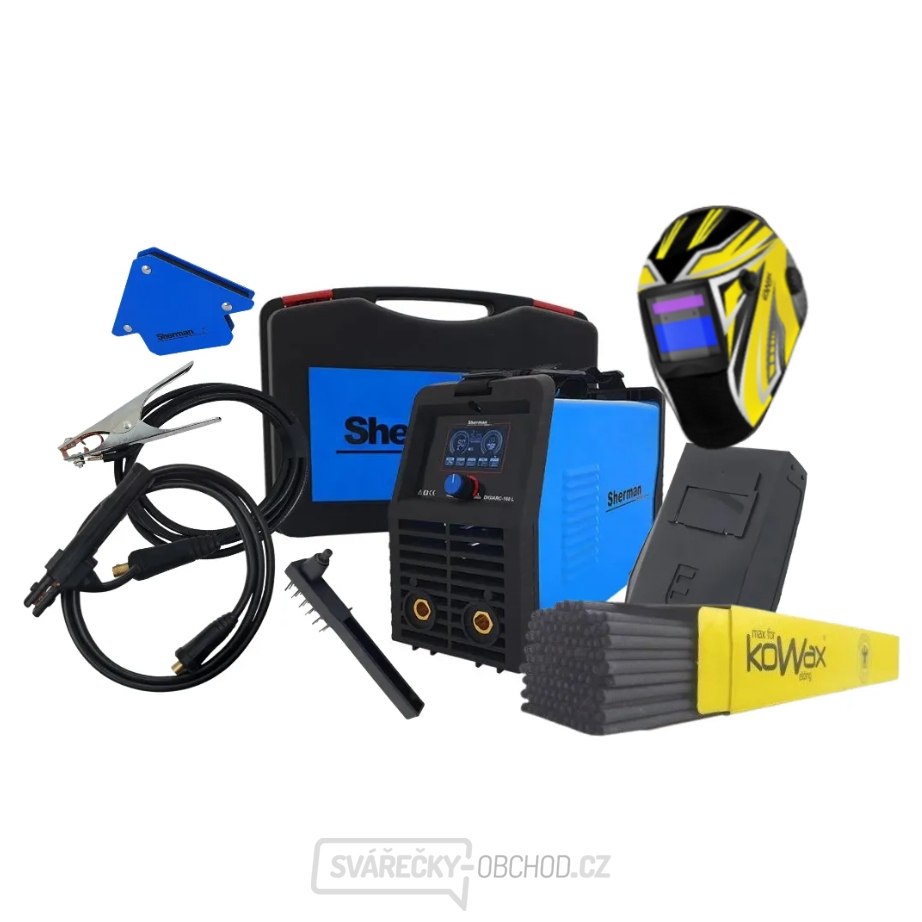 Invertorová Svářečka DIGIARC 160 LCD + kabely + kukla KWX3 + Elektrody 2,5mm + Magnet