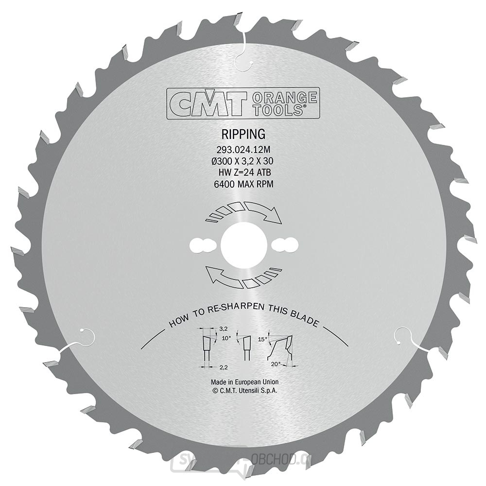 CMT Industrial Pilový kotouč pro podélné řezy - D350x3,5 d30 Z28 HW