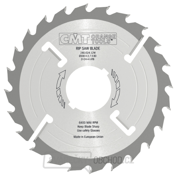CMT Industrial Rozmítací kotouč s vyklizovacím zubem, tenký - D180x2,5 d40 Z21+3 MEC HW