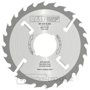 CMT Industrial Rozmítací kotouč s vyklizovacím zubem, zesílený - D300x4 d30 Z24+4 MEC HW CMT Industrial Rozmítací kotouč s vyklizovacím zubem, zesílený - D300x4 d30 Z24+4 MEC HW gallery main image