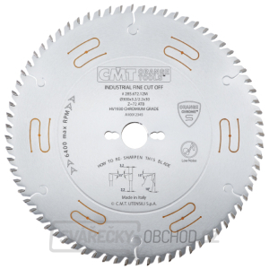 CMT CHROME Pilový kotouč pro podélné a příčné řezy - D300x3,2 d30 Z96 HW Odhlučněný CMT CHROME Pilový kotouč pro podélné a příčné řezy - D300x3,2 d30 Z96 HW Odhlučněný gallery main image