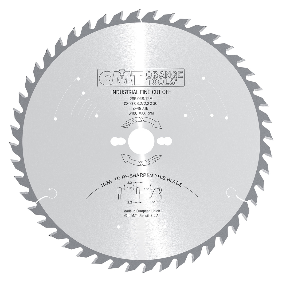 CMT Industrial Pilový kotouč pro podélné a příčné řezy - D254x2,4 d30 Z48 HW -5°Neg C29404810M