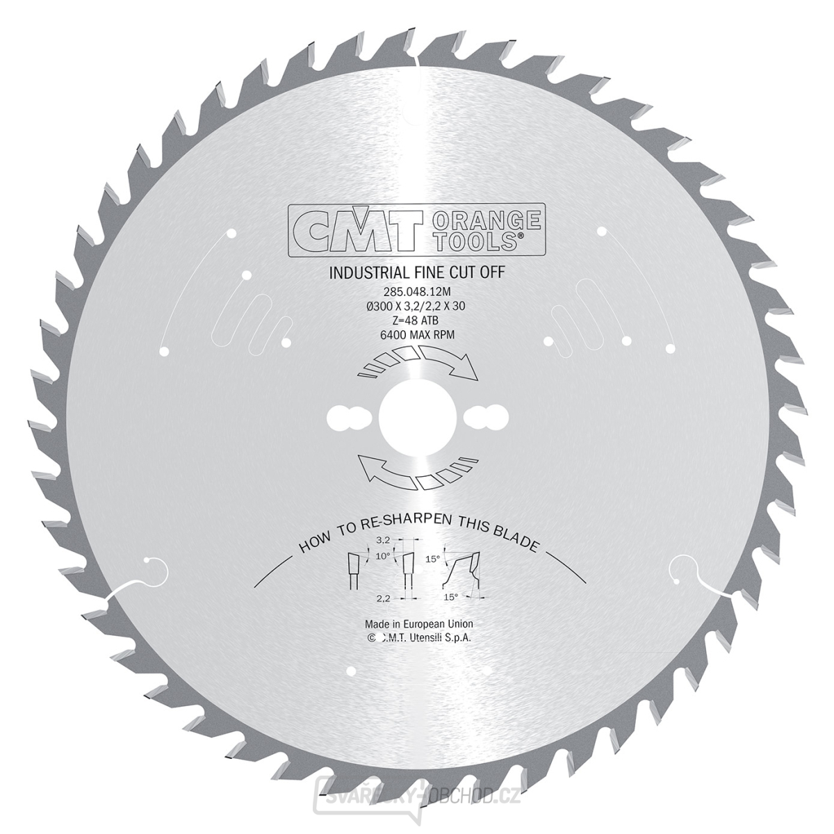 CMT Industrial Pilový kotouč pro podélné a příčné řezy - D254x2,4 d30 Z48 HW -5°Neg