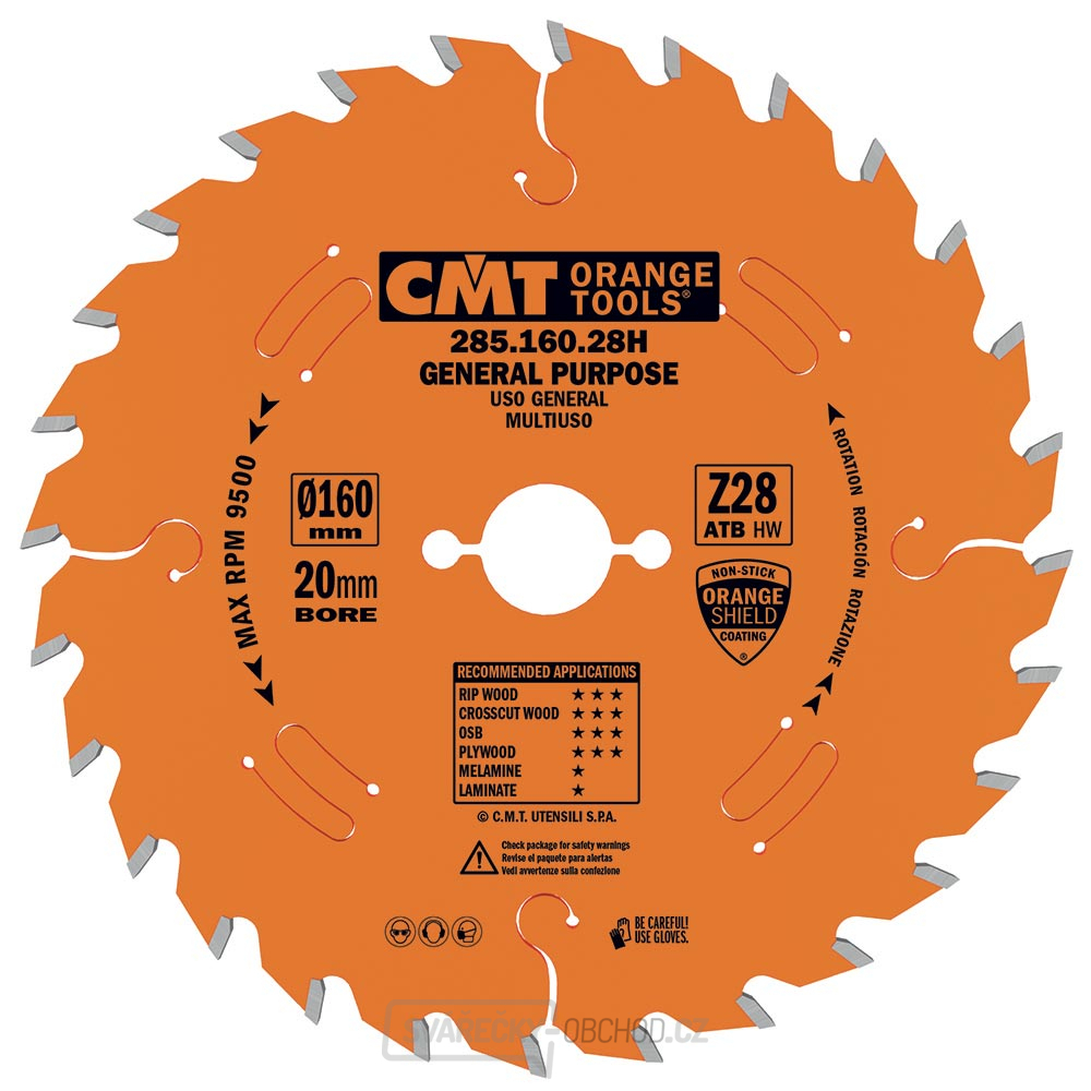 CMT Orange Industrial Pilový kotouč pro podélné a příčné řezy - D260x2,8 d30 Z48 HW Odhlučněný