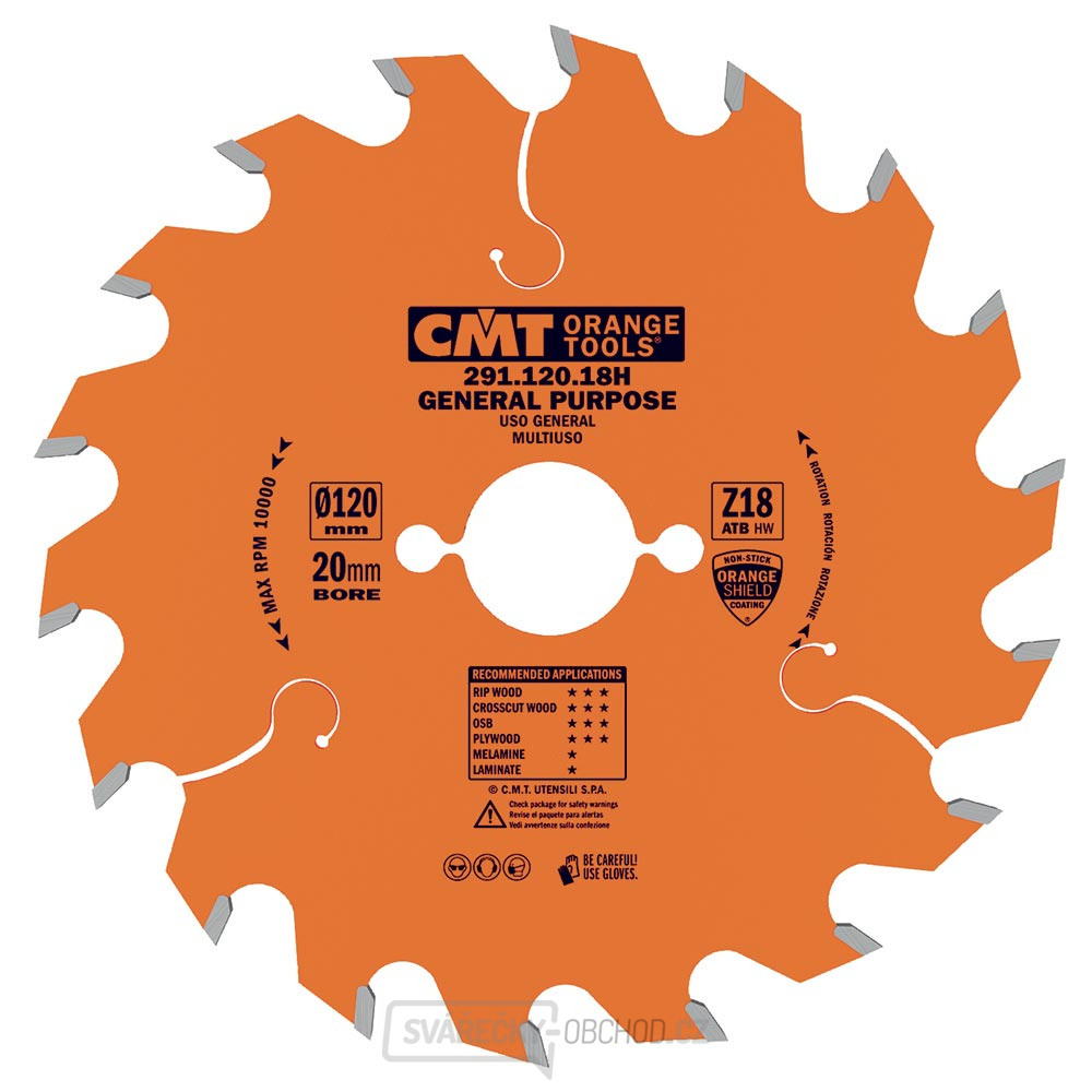 CMT Orange Pilový kotouč pro elektronářadí univerzální - D180x2,6 d20 Z24 HW