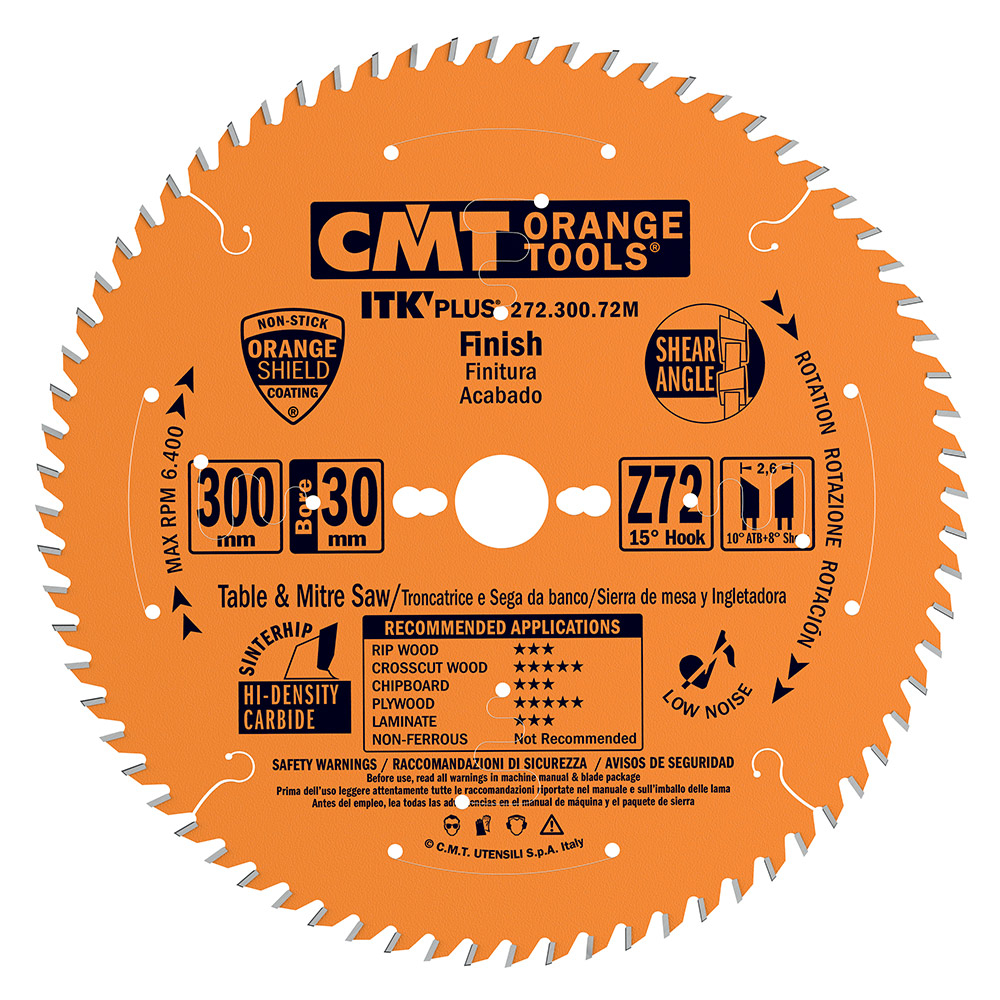 CMT ITK Ultra tenký kotouč pro příčné řezy - D300x2,6 d30 Z72 HW C27230072M