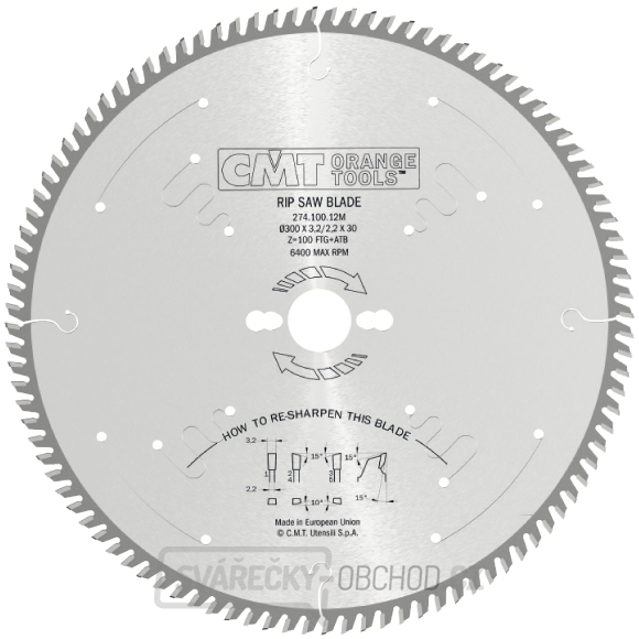 CMT XTreme Pilový kotouč pro příčné finální řezy - D250x3,2x30 Z80 HW