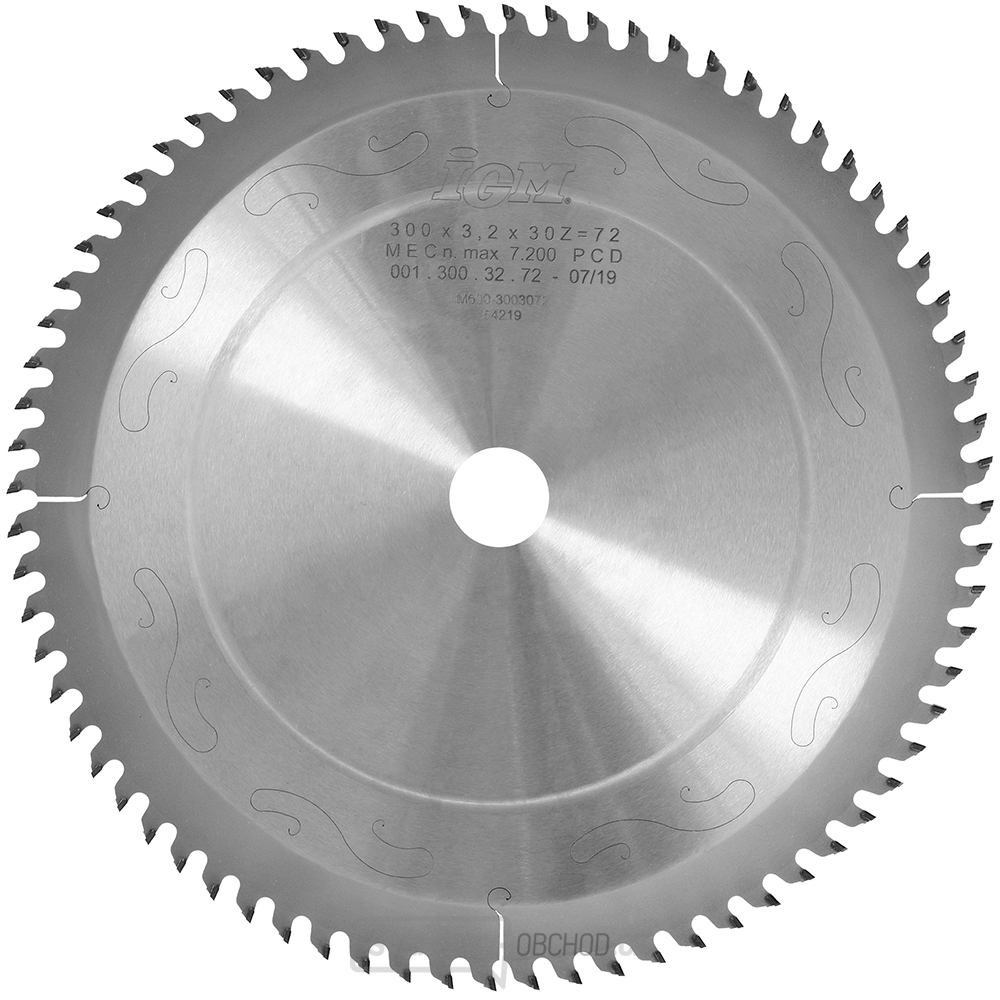 IGM Diamantový pilový kotouč na lamino a DTD - D300x3,2 d30 Z72 H.4