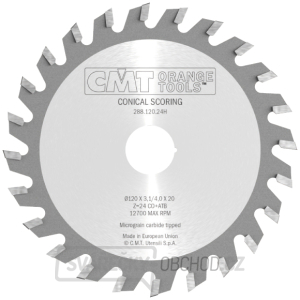 CMT Předřezový kotouč kónický - D100x3,1-4,0 d22 Z20 HW CMT Předřezový kotouč kónický - D100x3,1-4,0 d22 Z20 HW gallery main image