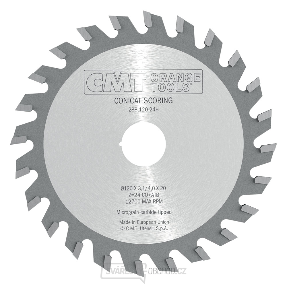 CMT Předřezový kotouč kónický pro CNC stroje - D200x4,3-5,5 d65 Z36 HW