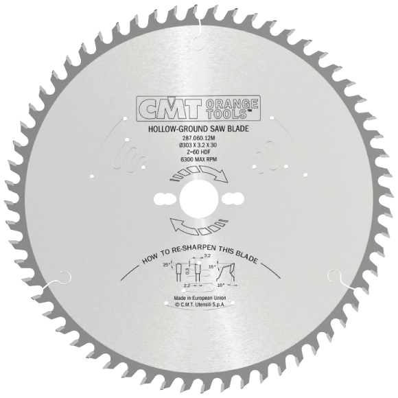 CMT Industrial C287 Pilový kotouč na lamino bez předřezu - D160x2,6 d20 Z34 HW C28703406H