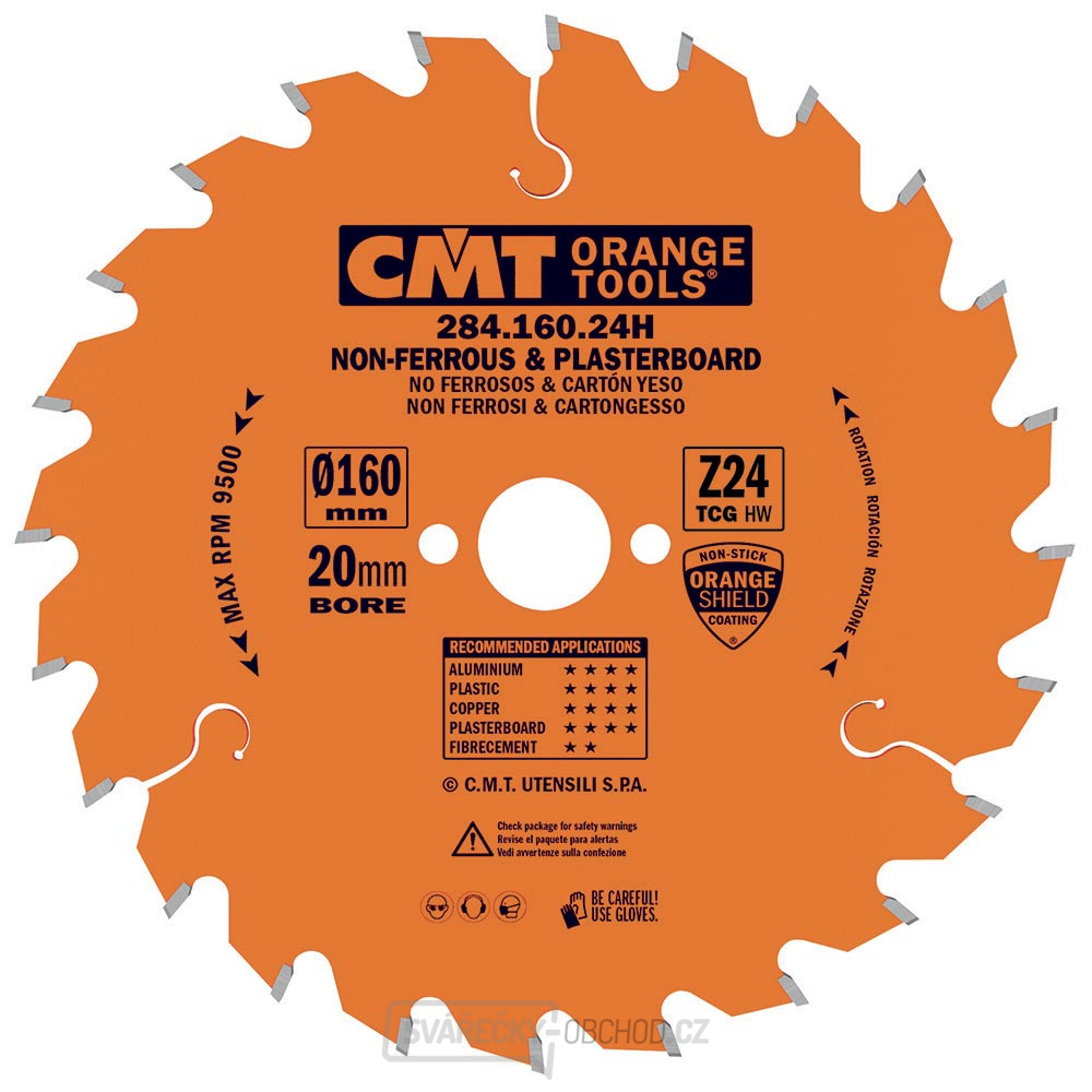 CMT Orange Pilový kotouč na neželezné kovy a plasty - D160x2,2 d20 Z24 HW