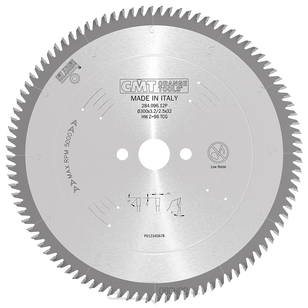 CMT Pilový kotouč na neželezné kovy a plasty - D250x3,2 d32 Z80 HW