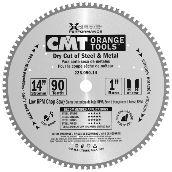 CMT Industrial Pilový kotouč na železo - D254x2,2 d30 Z60 HW C22606010M