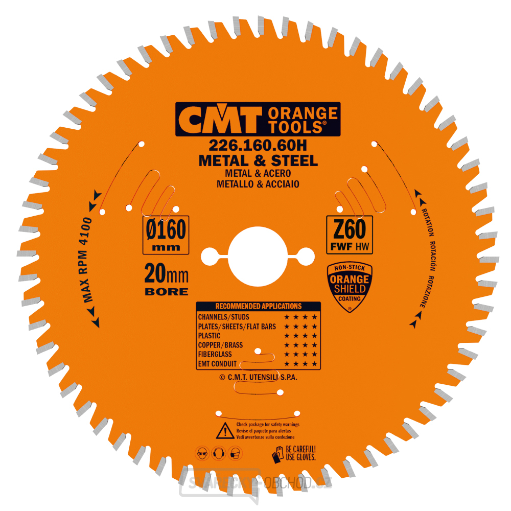 CMT Orange Industrial Pilový kotouč na železo - D160x2 d20+16 Z60 HW