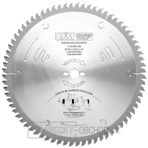 CMT Pilový kotouč pro plovoucí podlahy, PVC, plexi - D300x2,8 d30 Z96 HW CMT Pilový kotouč pro plovoucí podlahy, PVC, plexi - D300x2,8 d30 Z96 HW
