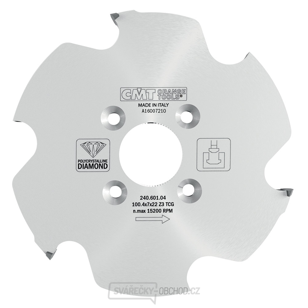 CMT Diamantový kotouč lamelovací pro Lamello P-Systém - D100,4x7 d22 Z3