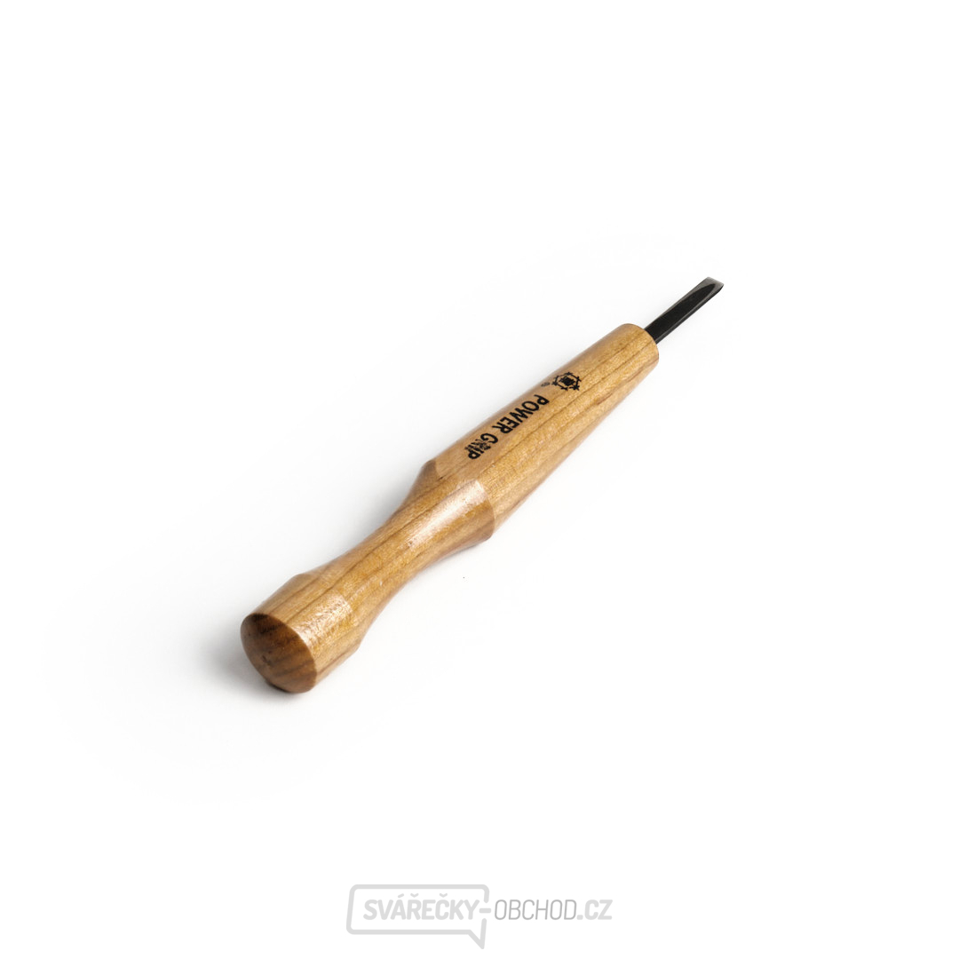 Japonské řezbářské mini-dláto MIKISYO Power Grip s plochou čepelí - 4,5 mm