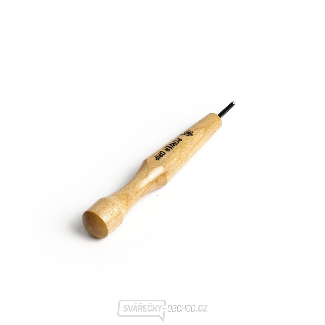Japonské řezbářské mini-dláto MIKISYO Power Grip s V čepelí - 1,5 mm