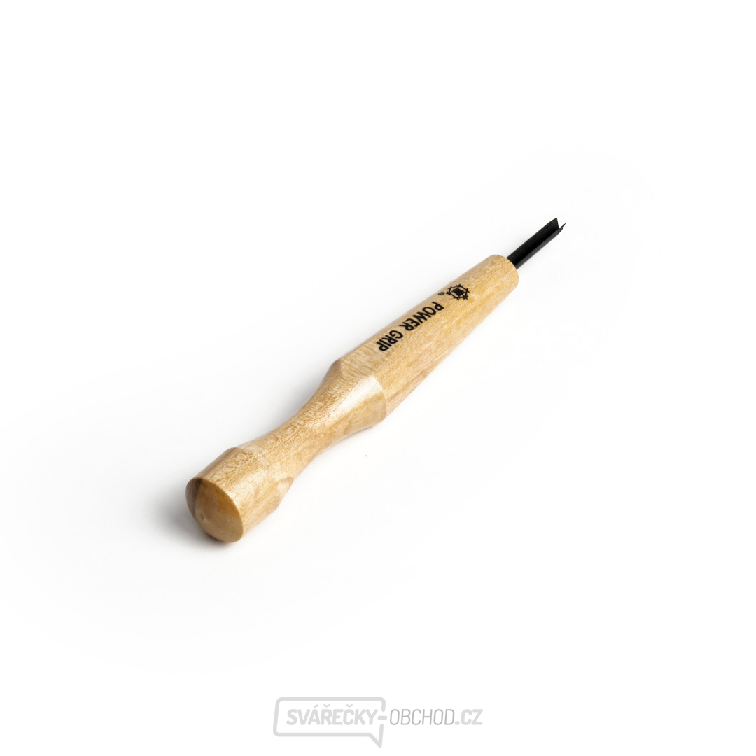 Japonské řezbářské mini-dláto MIKISYO Power Grip s V čepelí - 3 mm