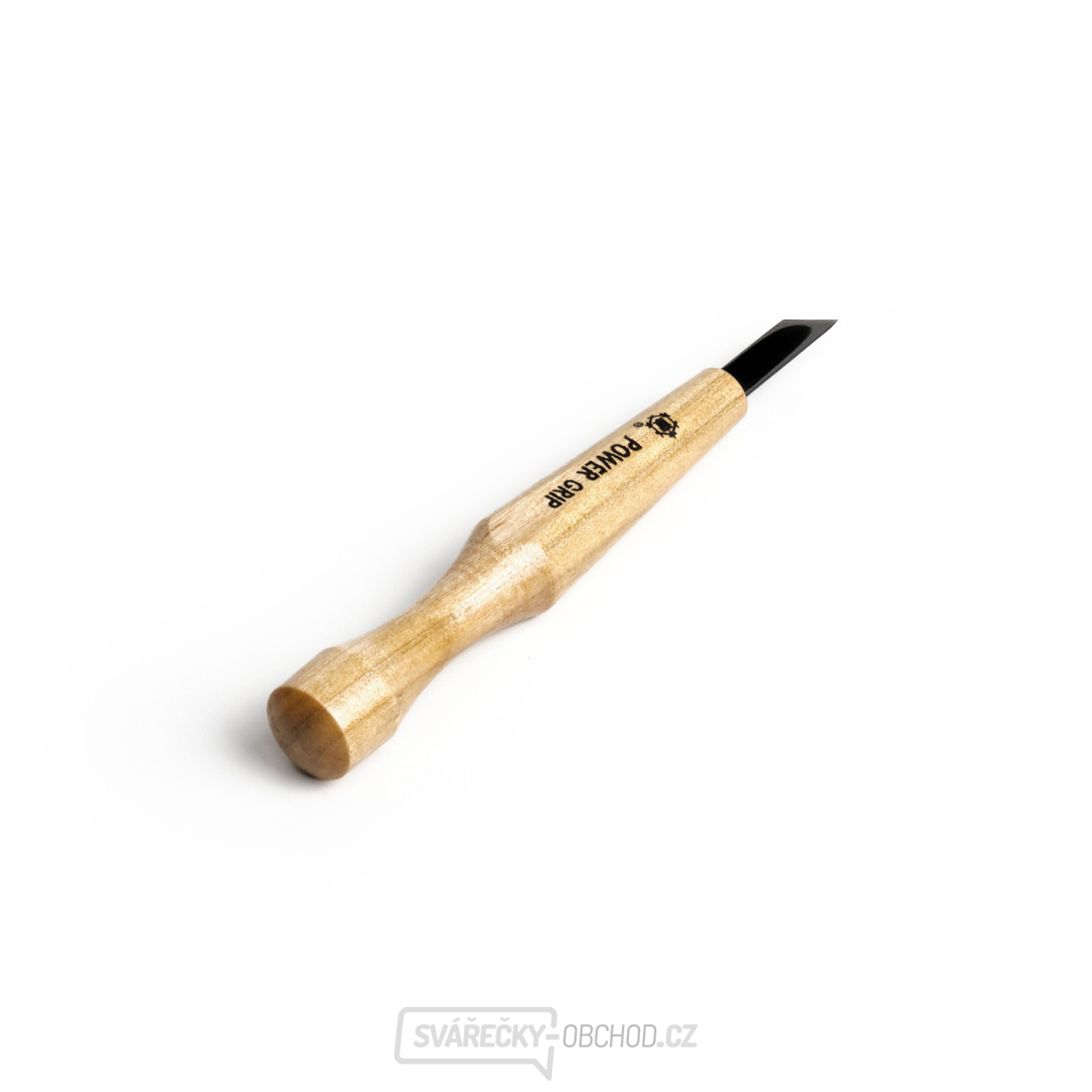 Japonské řezbářské mini-dláto MIKISYO Power Grip se šikmou čepelí - 7,5 mm