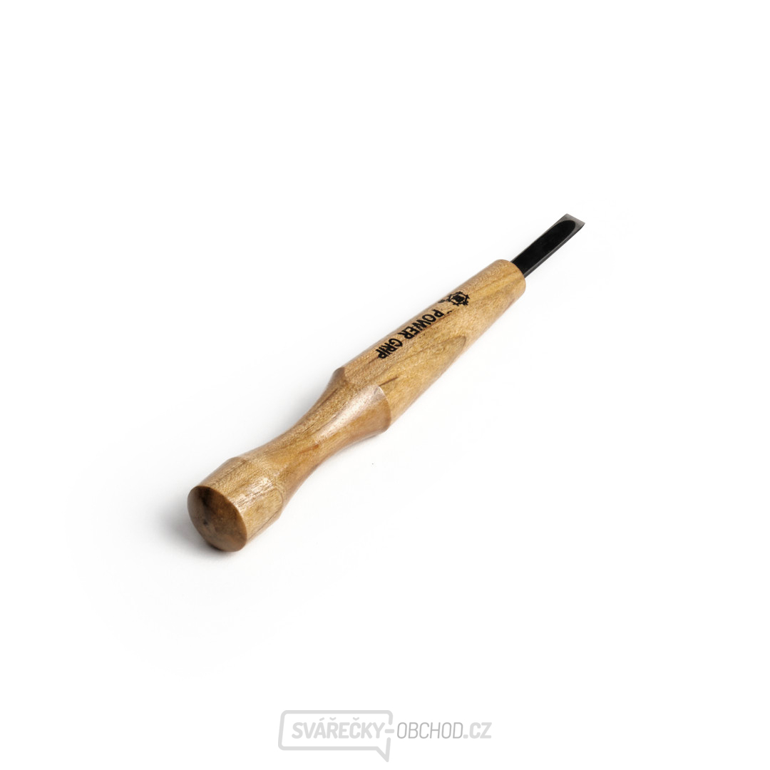Japonské řezbářské mini-dláto MIKISYO Power Grip s plochou čepelí - 6 mm