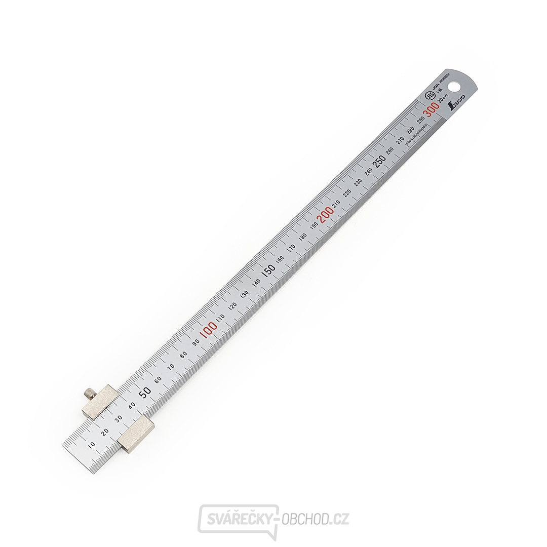 Nerezové pravítko SHINWA s dorazem - 300 mm Nerezové pravítko SHINWA s dorazem - 300 mm gallery main image