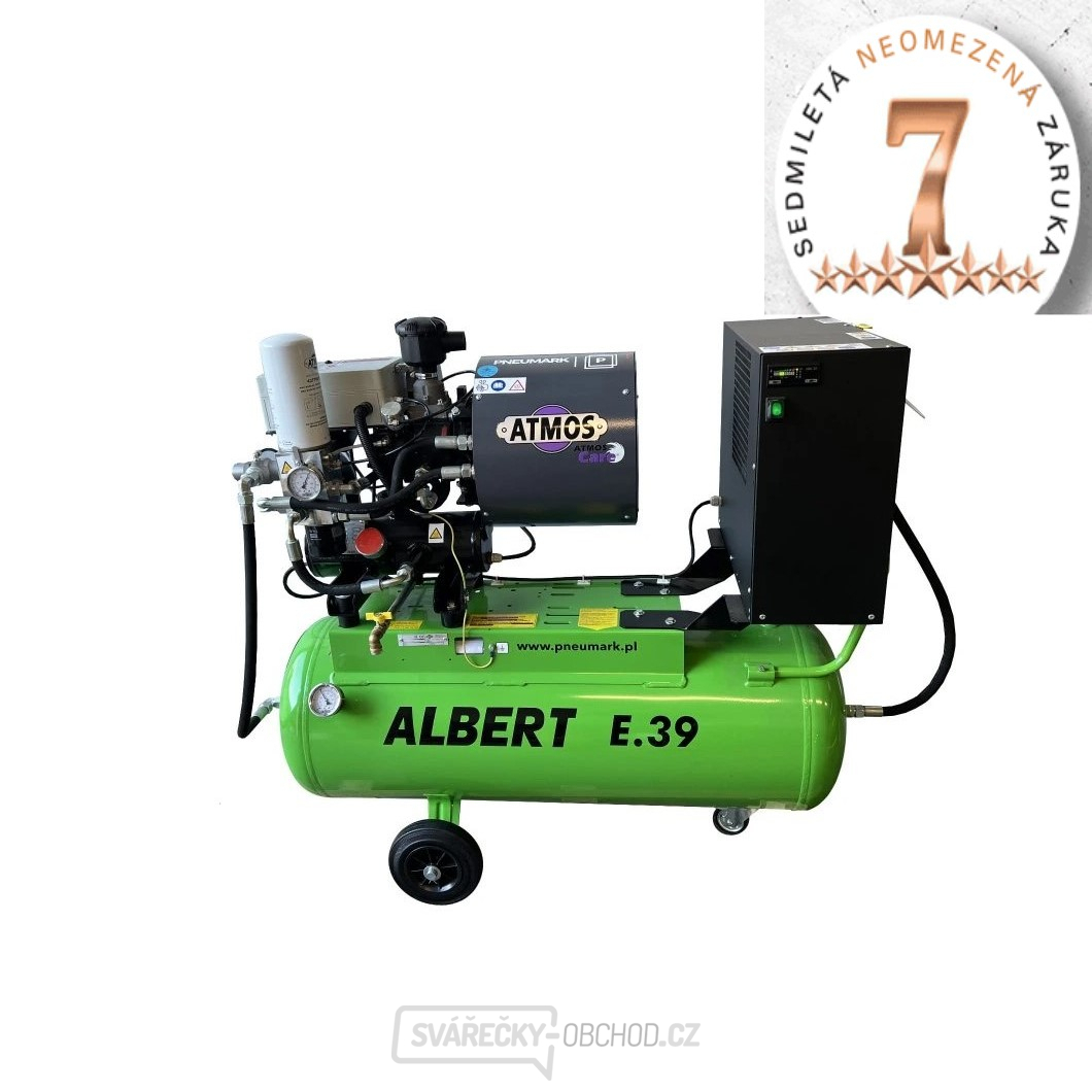 Šroubový kompresor Atmos Albert E.39 + Vzdušník + Sušička