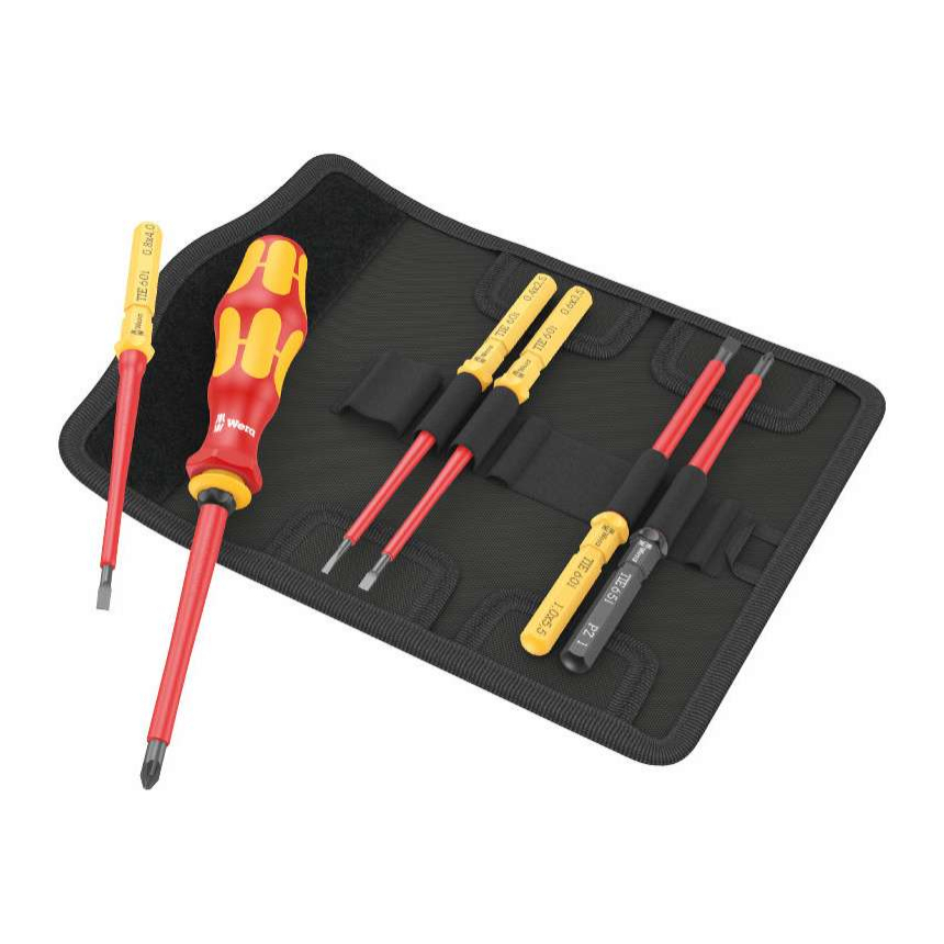 Wera 006601 Výměnné šroubovací čepele Kraftform Kompakt VDE 7 Universal 2 TIE (Sada 7 dílů) 05006601001 Wera