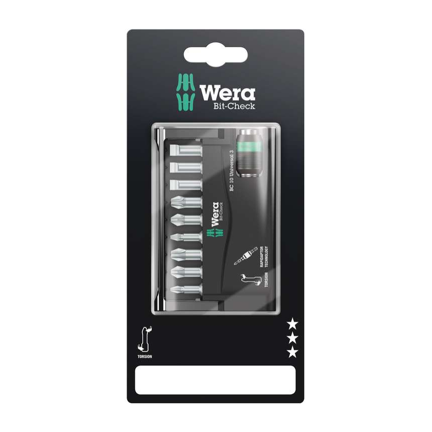 Wera 073410 Houževnaté bity Bit-Check 10 Universal 3 SB (Sada 10 dílů) 05073410001