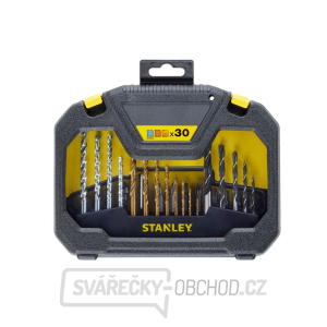 Stanley 30dílná sada vrtáků do kovu/dřeva/zdiva a bitů Stanley 30dílná sada vrtáků do kovu/dřeva/zdiva a bitů gallery main image