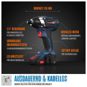 Akumulátorový rázový utahovák BSS 18 1/4-0 BL Akumulátorový rázový utahovák BSS 18 1/4-0 BL náhled