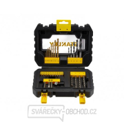 31dílná sada vrtáků do kovu Titanium/dřeva/zdiva, šroubovací bity, magnetický držák bitů, záhlubník Stanley STA88550 náhled