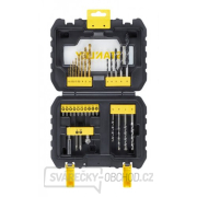 31dílná sada vrtáků do kovu Titanium/dřeva/zdiva, šroubovací bity, magnetický držák bitů, záhlubník Stanley STA88550 náhled