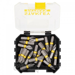 20dílná sada 25 mm bitů pro rázové utahováky PH2 Stanley STA88569 20dílná sada 25 mm bitů pro rázové utahováky PH2 Stanley STA88569 gallery main image