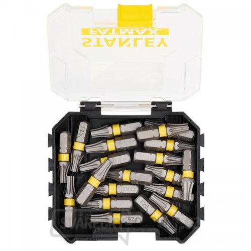 20dílná sada 25 mm bitů pro rázové utahováky T25 Stanley STA88571