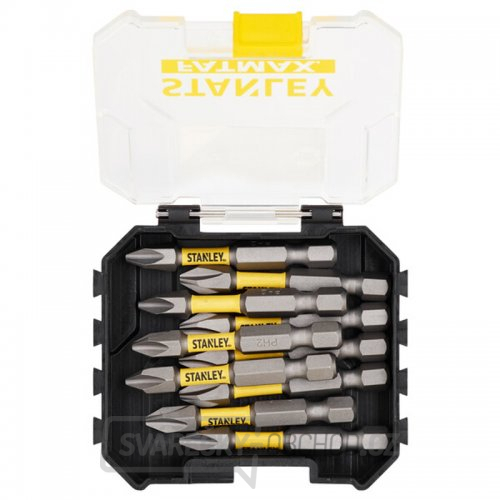 10dílná sada 50 mm bitů pro rázové utahováky PH2 Stanley STA88573 10dílná sada 50 mm bitů pro rázové utahováky PH2 Stanley STA88573 gallery main image