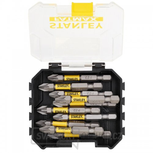 10dílná sada 50 mm bitů pro rázové utahováky PZ2 Stanley STA88572 10dílná sada 50 mm bitů pro rázové utahováky PZ2 Stanley STA88572 gallery main image