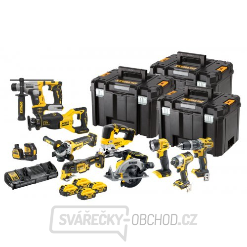 Aku bezuhlíková kombo sada nářadí 18V 4x5,0 Ah XR DeWALT DCK1012P4T