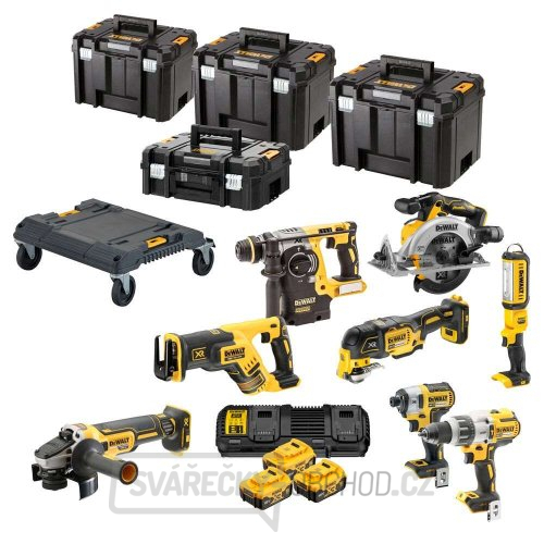 Aku bezuhlíková kombo sada nářadí 18V 4x5,0 Ah XR DeWALT DCK853P4T