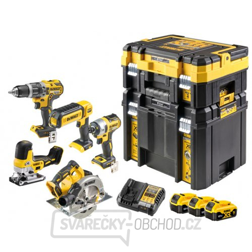 Aku bezuhlíková kombo sada nářadí 18V 3x5,0 Ah XR DeWALT DCK500P3T