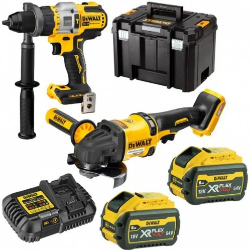Levně Aku bezuhlíková kombo sada nářadí 18V 2x6,0 Ah DeWALT FLEXVOLT DCK2016T2T DCK2016T2T