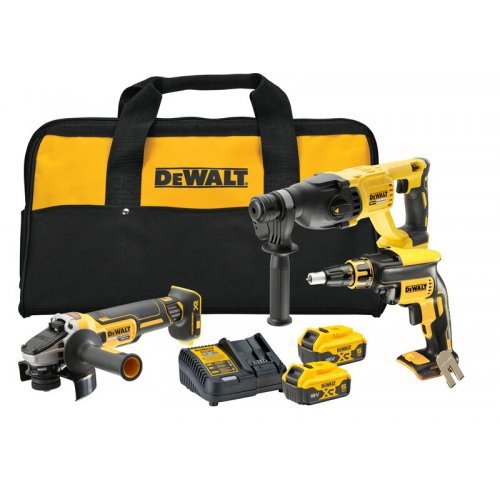 Levně Aku bezuhlíková kombo sada nářadí 18V 2x5,0 Ah XR DeWALT DCK304P2 DCK304P2