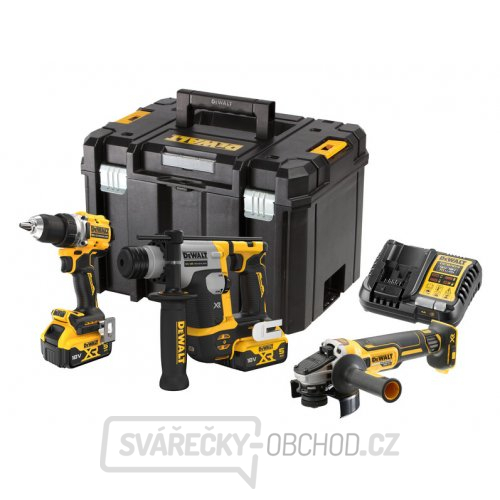 Aku bezuhlíková kombo sada nářadí 18V 2x5,0 Ah XR DeWALT DCK355P2T