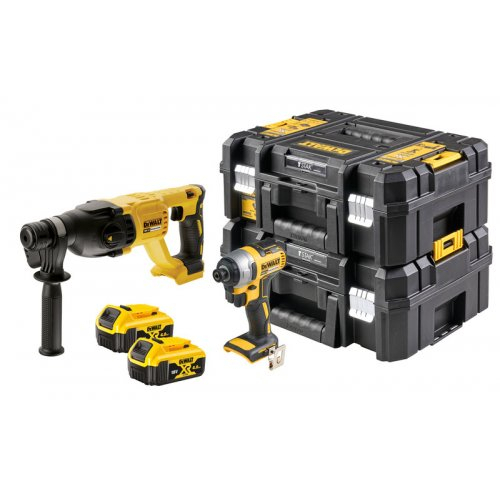 Levně Aku bezuhlíková kombo sada nářadí 18V 2x4,0 Ah XR DeWALT DCK2023M2T DCK2023M2T