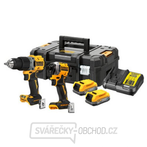 Aku bezuhlíková kombo sada nářadí 18V 2x1,7 Ah XR DeWALT POWERSTACK DCK2051E2T