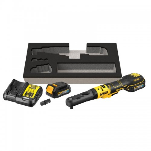 Aku ráčna s 3/8’’+ 1/2” s čtvercovou výměnnou hlavou 18V 2x1,7Ah DeWALT DCF510E2G DCF510E2G