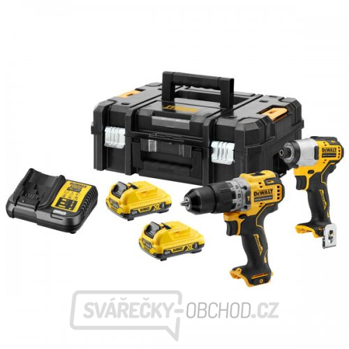 Aku bezuhlíková kombo sada nářadí 12V 2x3,0 Ah XR DeWALT DCK2111L2T