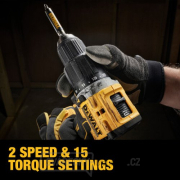 Aku bezuhlíková vrtačka s příklepem XR Li-Ion 18V/2x5,0Ah k výročí 100 let DeWALT DCD100YP2T náhled