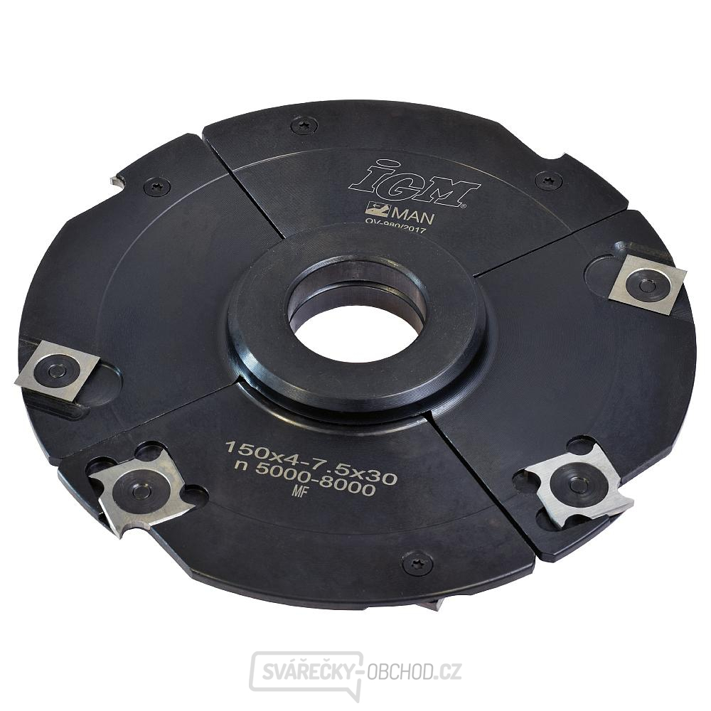 IGM F602 Stavitelná drážkovací fréza MAN - D150x4-7,5 d30 Z4+4 OCEL